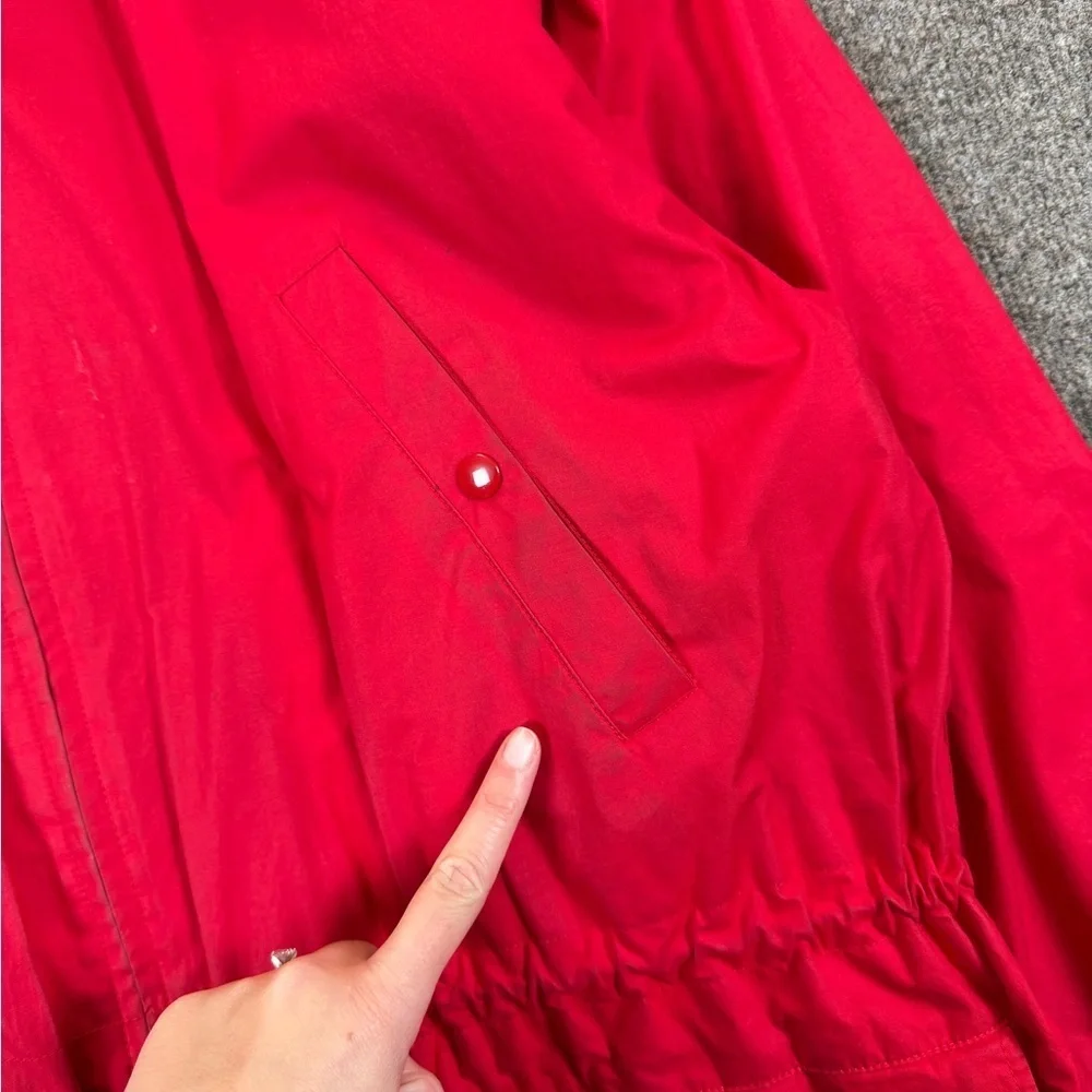 Vintage Polo Ralph Lauren Red Parka Jacket Mens M Fleece Lined Outdoor Retro 90s